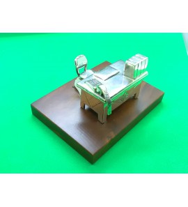 Zilver & hout miniatuur buro - 27802