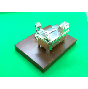 Zilver & hout miniatuur buro - 27802
