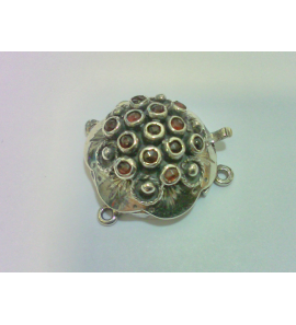 Zilver sluiting met granaat 1-rij - 45854