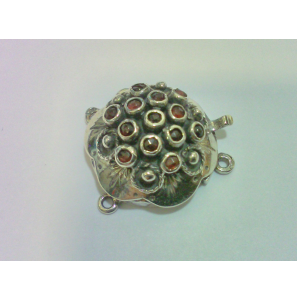 Zilver sluiting met granaat 1-rij - 45854