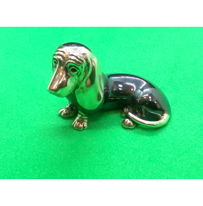 Zilver miniatuur Teckel  35 mm - 20386