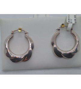 Zilver creool fant. - 10135