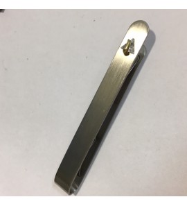 Staal dasklem met zirkonia gevat in 14k - 28632
