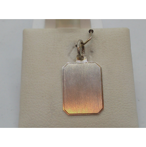 Zilver graveerplaat rechthoek - 26785