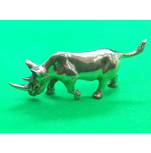 Zilver miniatuur Neushoorn 55 mm - 20066