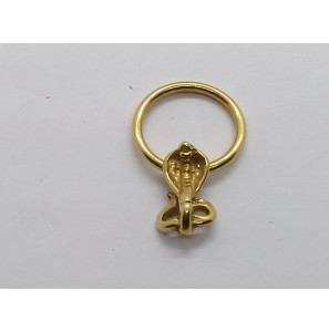 Goud 18K piercing rond klem 14 mm cobra - 32618