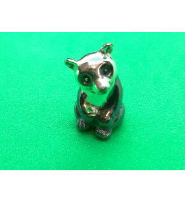 Zilver miniatuur Panda 16 x 24 mm - 20393