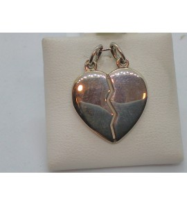 Zilver graveerplaat breekhartje - 44003