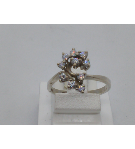 Zilver dames ring met zirkonia - 36094