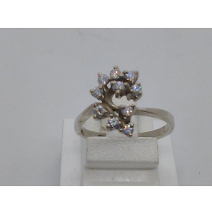 Zilver dames ring met zirkonia - 36094