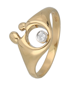 M'amour ring met diam/bril 0.05 SI - 39794