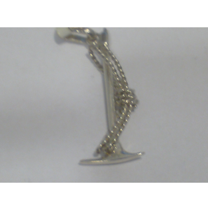 Zilver hanger/bedel pikhouweel+touw - 38492