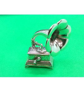 Zilver miniatuur Gramafoon  40 mm - 1000118