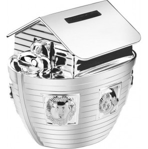 Spaarpot zilverkleur Noah&#39;s Arc - 3003757