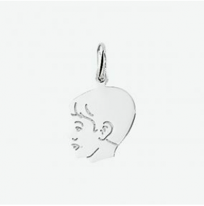 Goud kinderkopje gladhaar jongen wit goud - 3014928