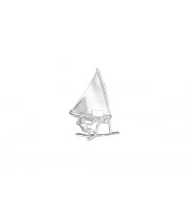 Zilver hanger/bedel sport Surfplank+surfer - 38499