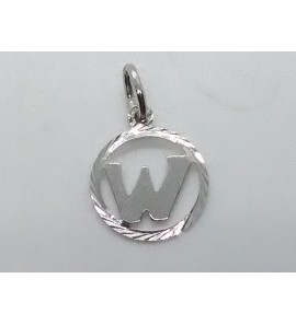 Zilver letterhanger in rand 12.5 mm W - 38409