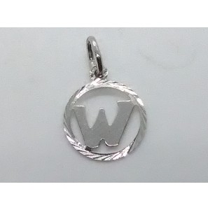 Zilver letterhanger in rand 12.5 mm W - 38409