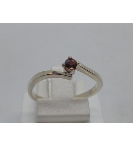 Zilver dames ring met granaat - 50315