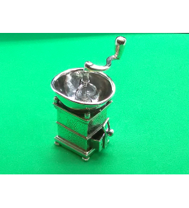 Zilver miniatuur Koffiemolen 25 x 60 mm - 31448
