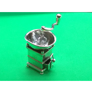 Zilver miniatuur Koffiemolen 25 x 60 mm - 31448