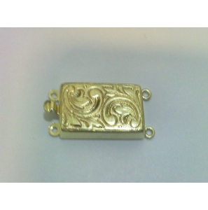 Zilver verguld sluiting 2-rij - 45896