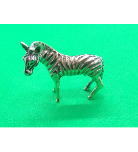 Zilver miniatuur Zeebra 40 x 30 mm - 35841