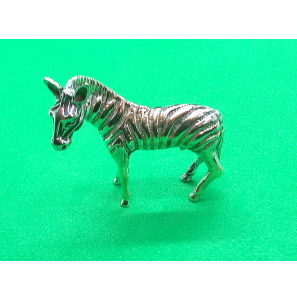Zilver miniatuur Zeebra 40 x 30 mm - 35841