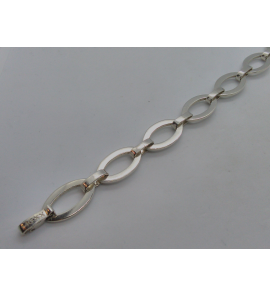 Zilver armband ovaaltjes 19.5 cm - 34563