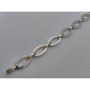 Zilver armband ovaaltjes 19.5 cm - 34563