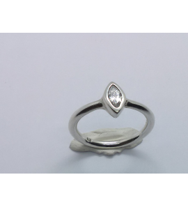 Zilver dames ring met zirkonia mt. 17½ - 41436