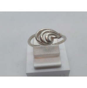 Zilver dames ring mat/glans - 23335