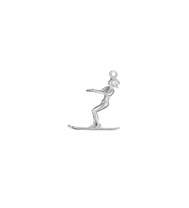 Zilver hanger/bedel sport waterskiester - 28271