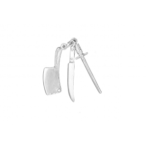 Zilver hanger/bedel Slagersset - 30185