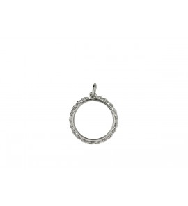 Zilver muntrand 22.5x1.5 mm mm tors 1/2 gulden - 26010