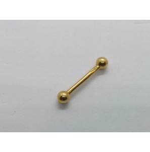 Goud 18K piercing bol -staafje-bol 3-10-3 mm - 44571