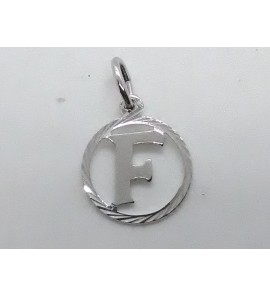 Zilver letterhanger in rand 12.5 mm F - 16424