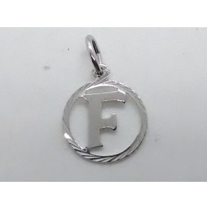 Zilver letterhanger in rand 12.5 mm F - 16424