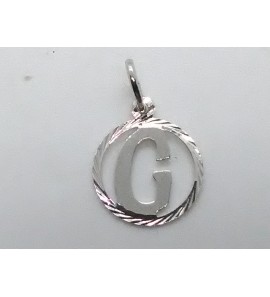 Zilver letterhanger in rand 12.5 mm G - 16427