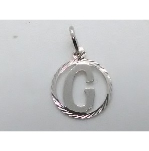 Zilver letterhanger in rand 12.5 mm G - 16427