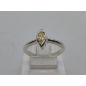 Zilver dames ring met citrien zirkonia - 43678
