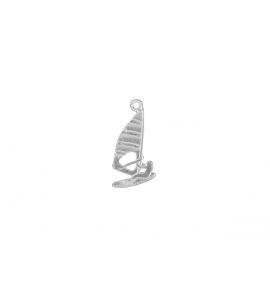 Zilver hanger/bedel sport surferplat - 45700