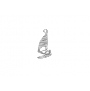 Zilver hanger/bedel sport surferplat - 45700