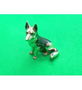 Zilver miniatuur Herdershond 25 mm - 20380