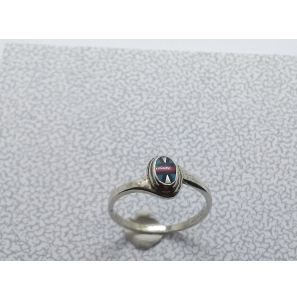 Zilver dames ring slag met mozaiek mt. 18 - 12442