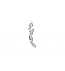 Zilver hanger/bedel Basketballer - 38498