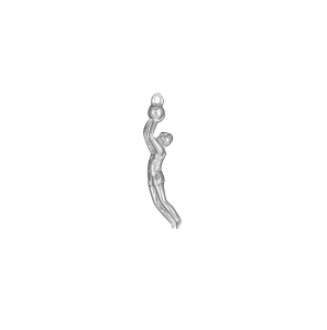 Zilver hanger/bedel Basketballer - 38498