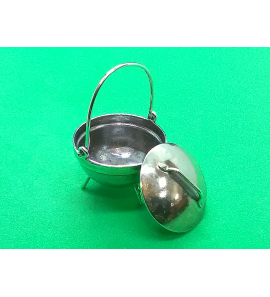 Zilver miniatuur Vuur ketel 25 mm - 27818