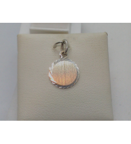 Zilver graveerplaat rond - 26787