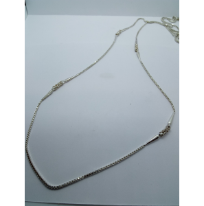 Zilver Chanel collier venetiaans met 4 tussenstukken 90 cm - 1825